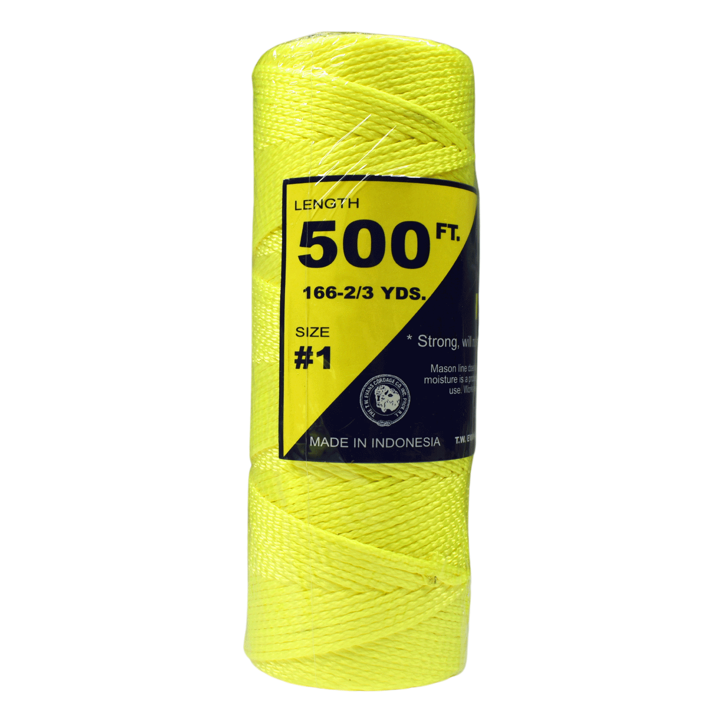 1.6 mm (1/16") #1 FL Yellow Braided Nylon Mason Line Twine/Cord Roll 500 feet