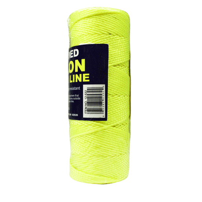 1.6 mm (1/16") #1 FL Yellow Braided Nylon Mason Line Twine/Cord Roll 500 feet