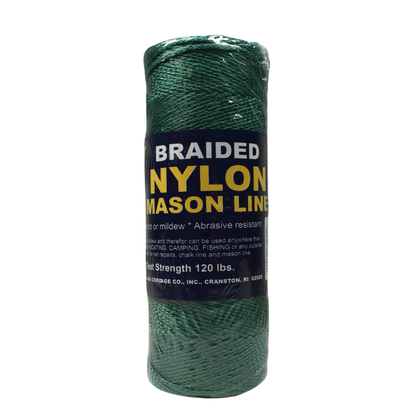 1.6 mm (1/16") #1 Green Braided Nylon Mason Line Twine/Cord Roll 500 feet