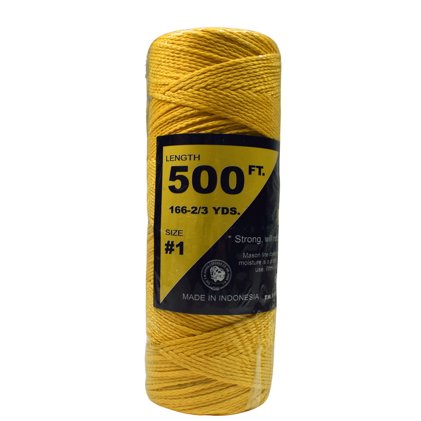 1.6 mm (1/16") #1 Yellow Braided Nylon Mason Line Twine/Cord Roll 500 feet