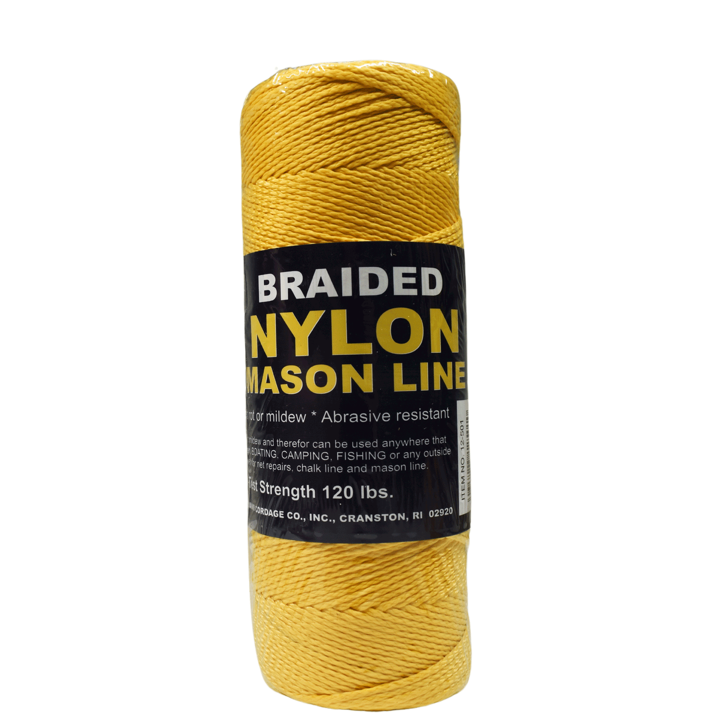 1.6 mm (1/16") #1 Yellow Braided Nylon Mason Line Twine/Cord Roll 500 feet