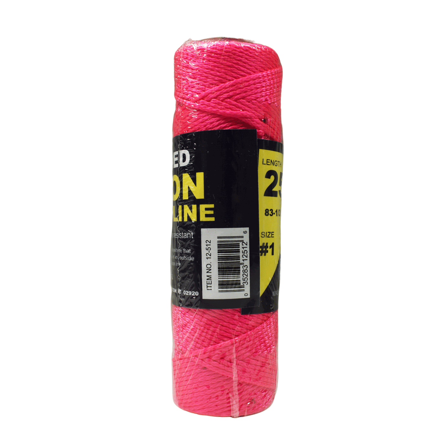 1.6 mm (1/16") #1 Pink Braided Nylon Mason Line Twine/Cord Roll 250 feet