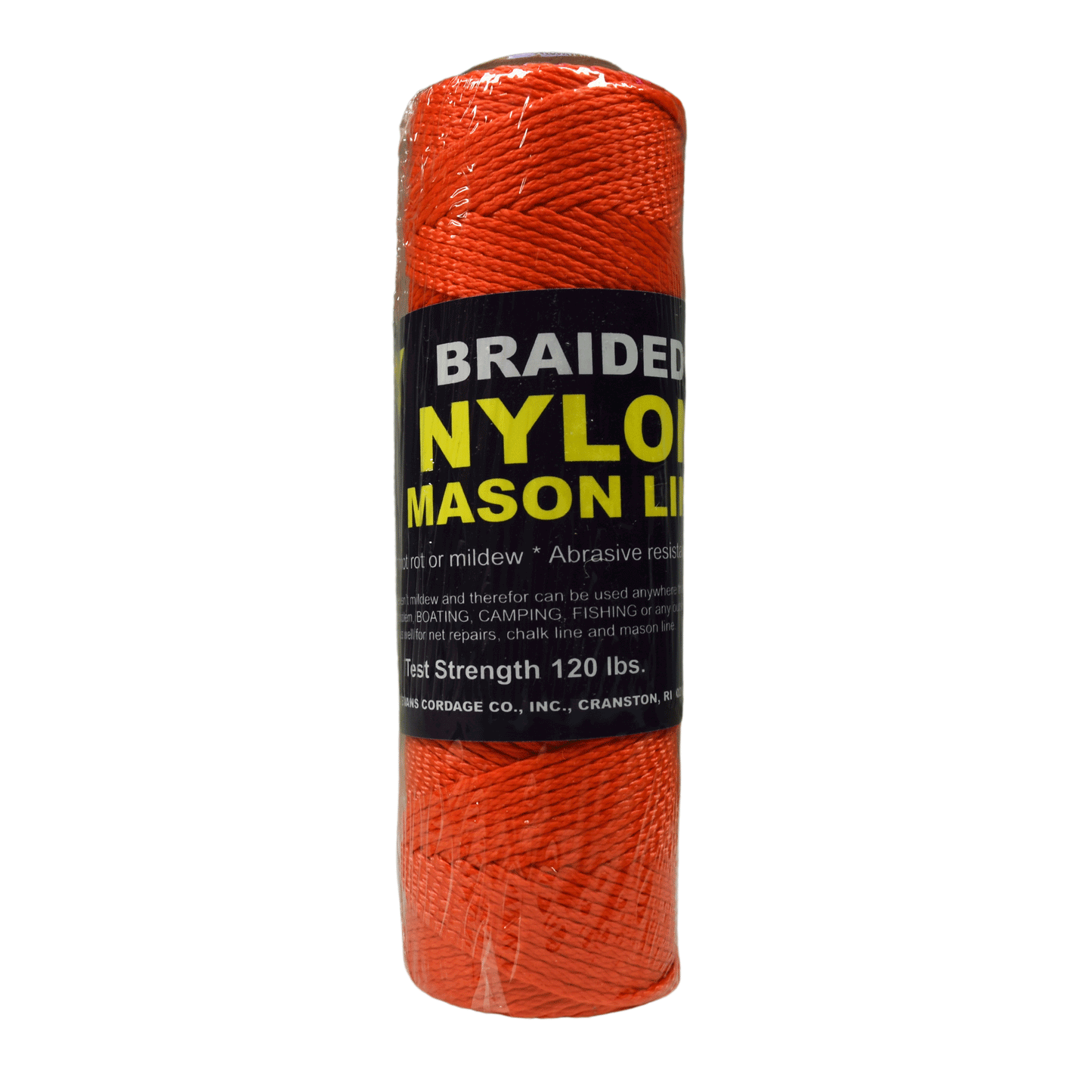 1.6 mm (1/16") #1 Orange Braided Nylon Mason Line Twine/Cord Roll 250 feet