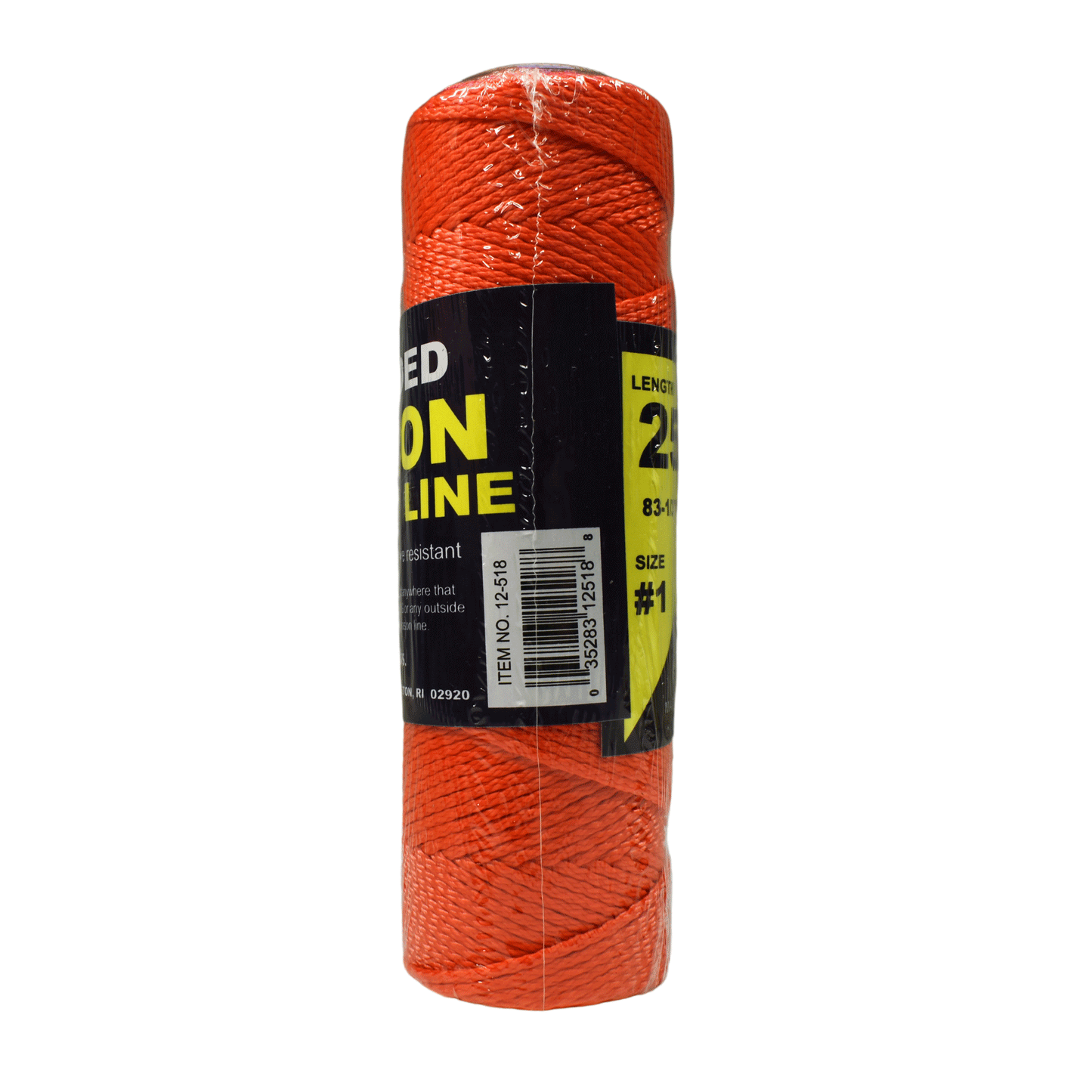 1.6 mm (1/16") #1 Orange Braided Nylon Mason Line Twine/Cord Roll 250 feet