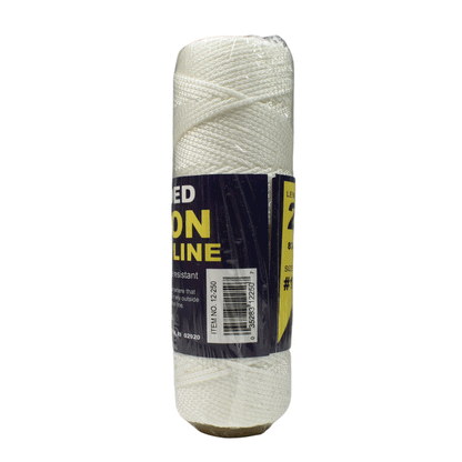 1.6 mm (1/16") #1 White Braided Nylon Mason Line Twine/Cord Roll 250 feet