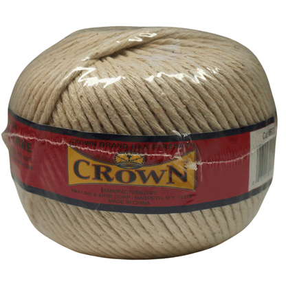 2.5 mm (3/32") 24 Ply White 100% Cotton Butcher Twine/Cord Ball 122 m (402 ft)