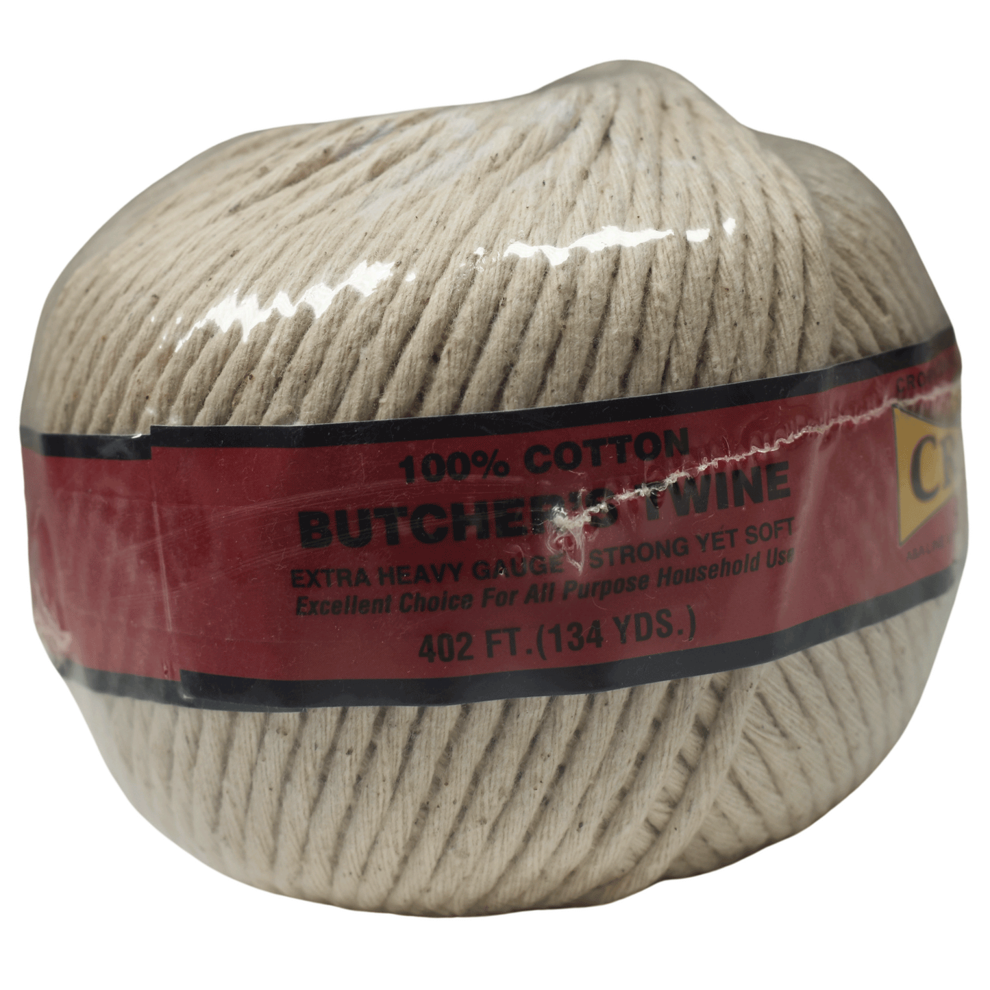 2.5 mm (3/32") 24 Ply White 100% Cotton Butcher Twine/Cord Ball 122 m (402 ft)