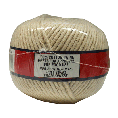 2.5 mm (3/32") 24 Ply White 100% Cotton Butcher Twine/Cord Ball 122 m (402 ft)