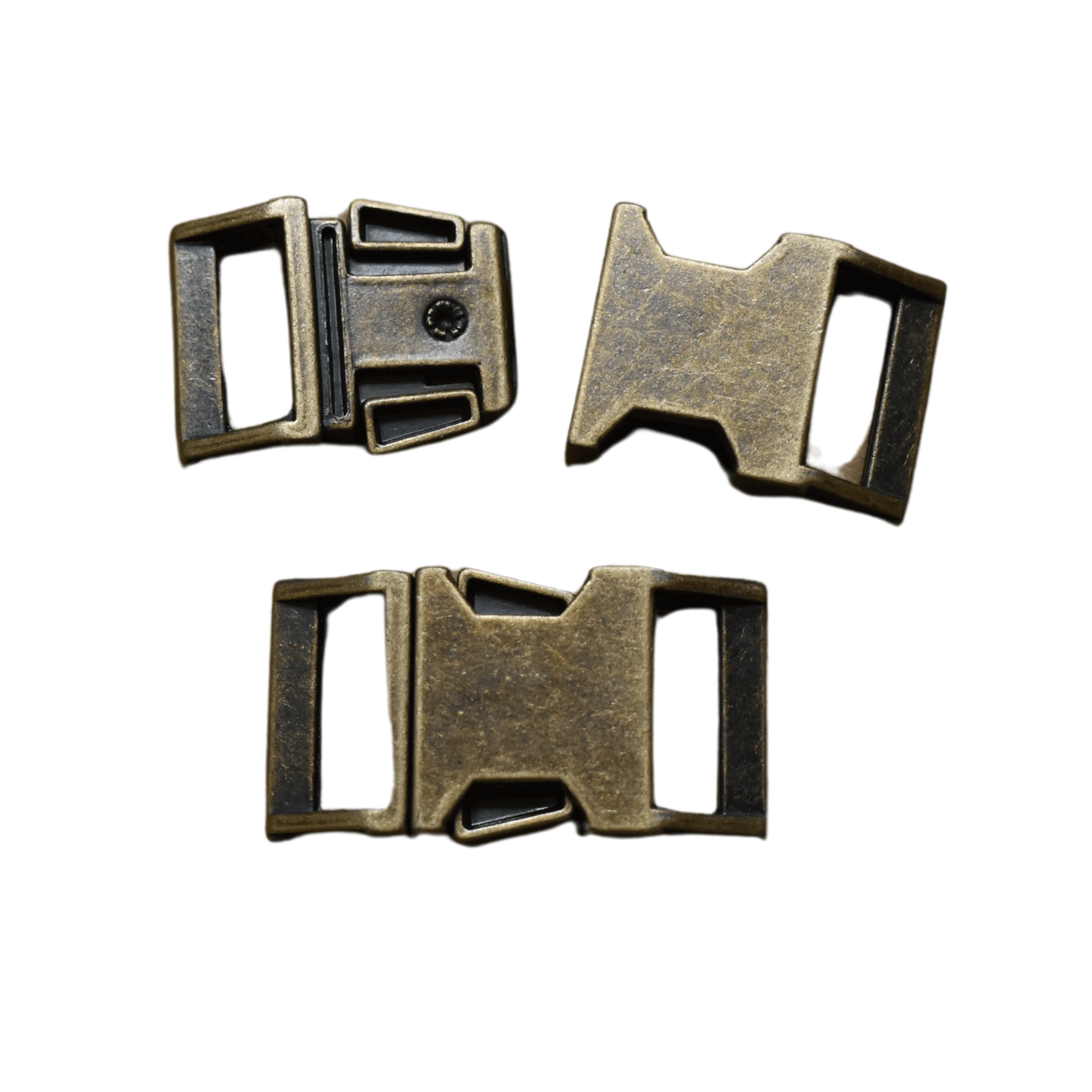 BZ 5/8 Inch Antiqued Zinc Side Release Buckle (1 Pack)