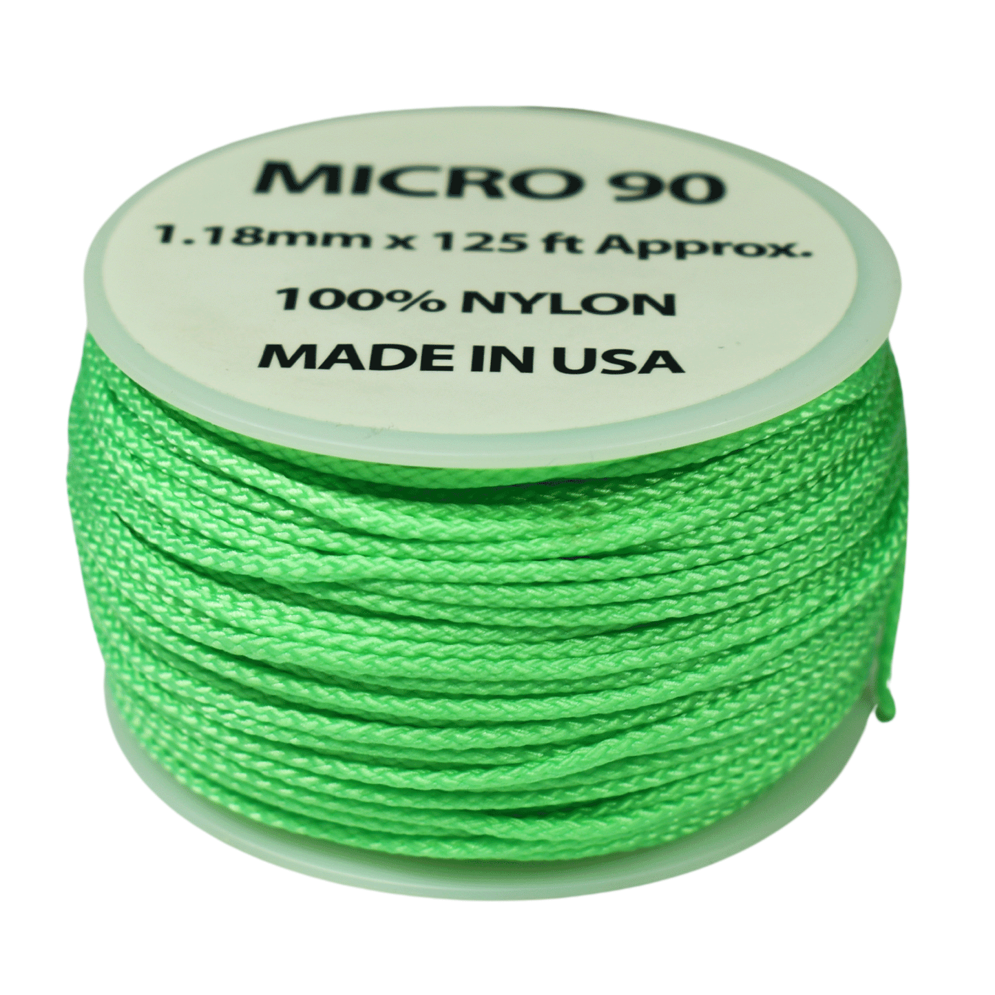 1.18 mm (3/64”) Micro Cord Mint Green Made in the USA Nylon/Nylon (125 FT).