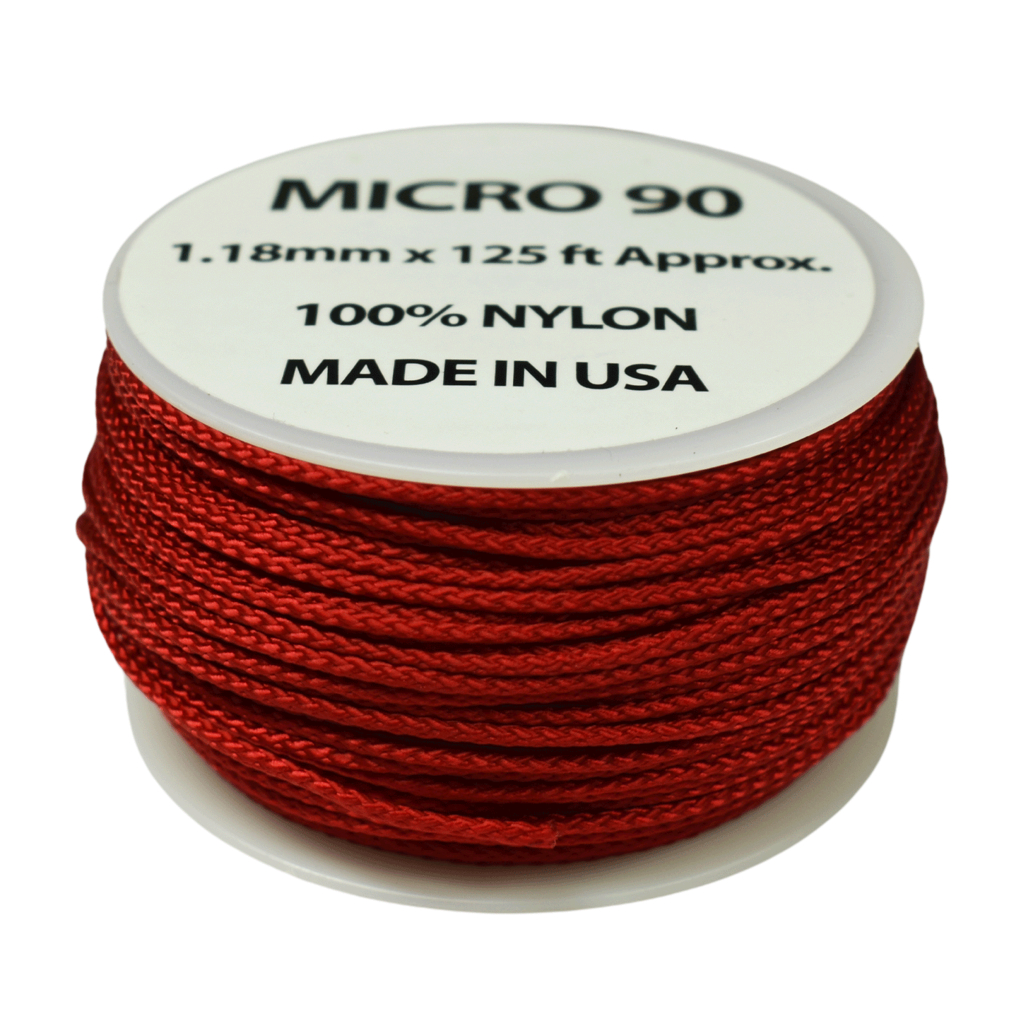 1.18 mm (3/64”) Micro Cord Imperial Red Made in the USA Nylon/Nylon (125 FT).