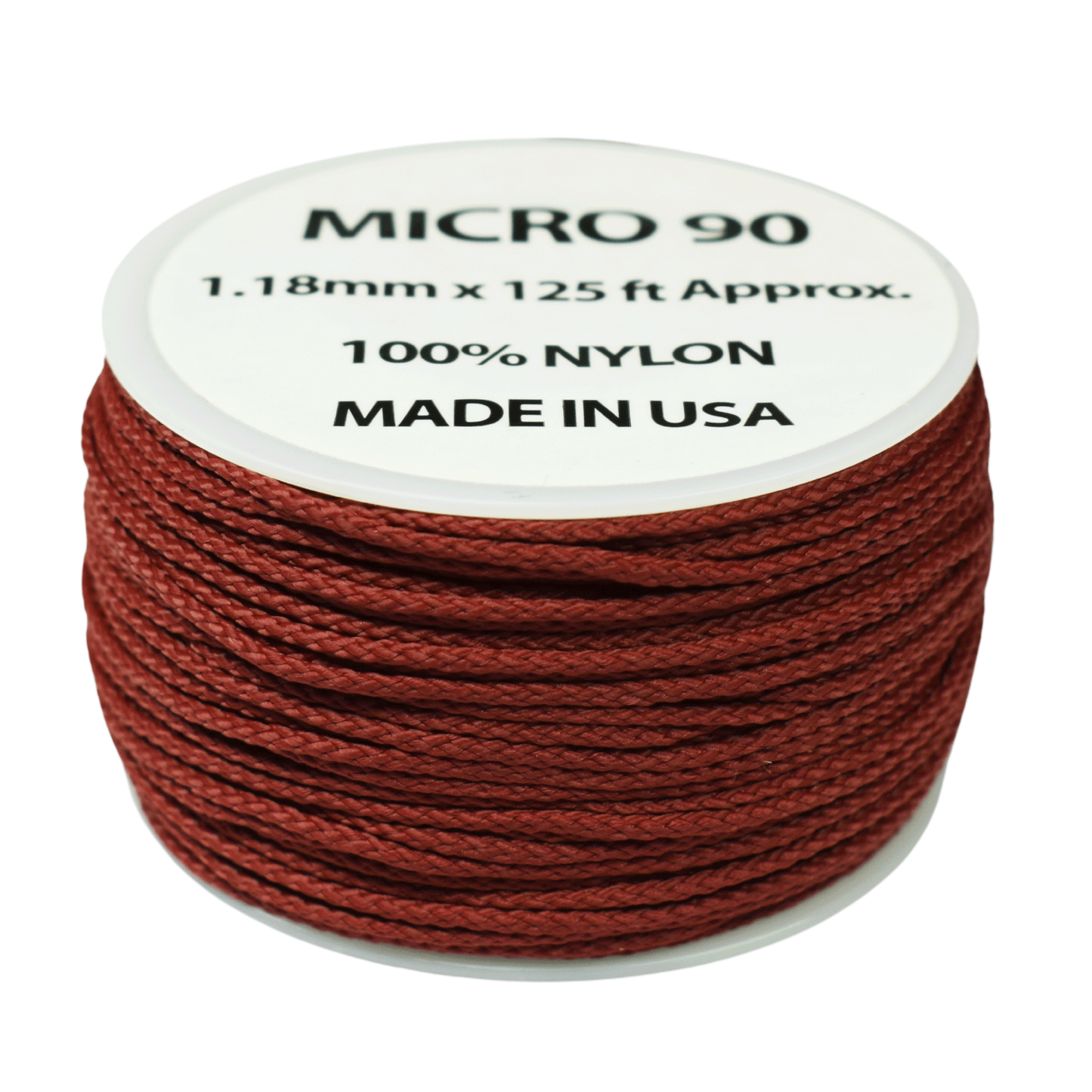 1.18 mm (3/64”) Micro Cord Crimson Red Made in the USA Nylon/Nylon (125 FT).