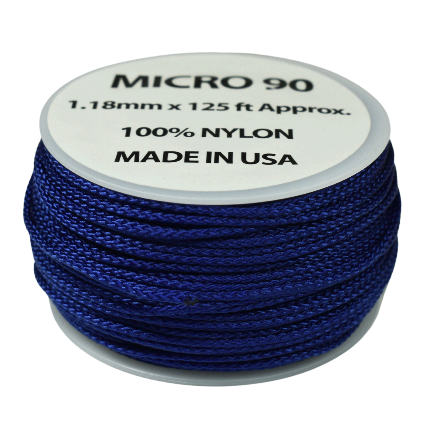 1.18 mm (3/64”) Micro Cord Electric Blue Made in the USA Nylon/Nylon (125 FT).