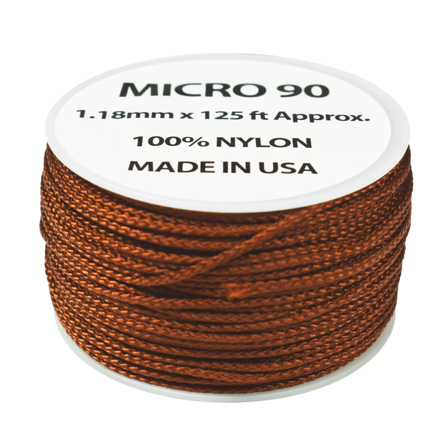 1.18 mm (3/64”) Micro Cord Rust Made in the USA Nylon/Nylon (125 FT).