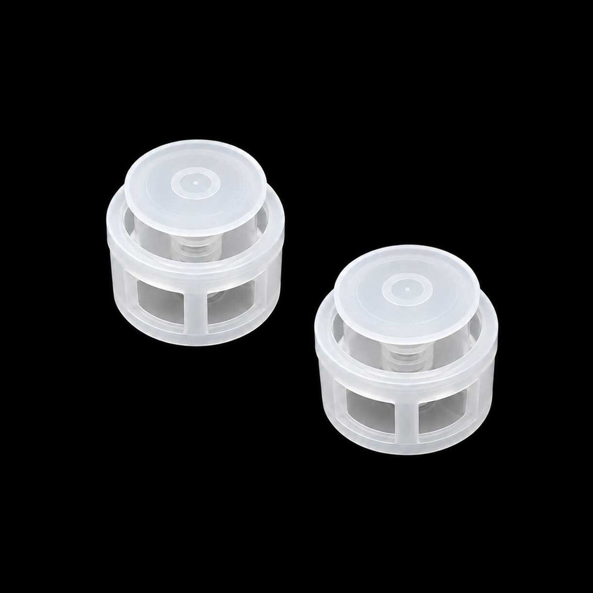 White Smoke Nylon Round Double Hole Cord Lock/Stop (10 Pack) paracordwholesale
