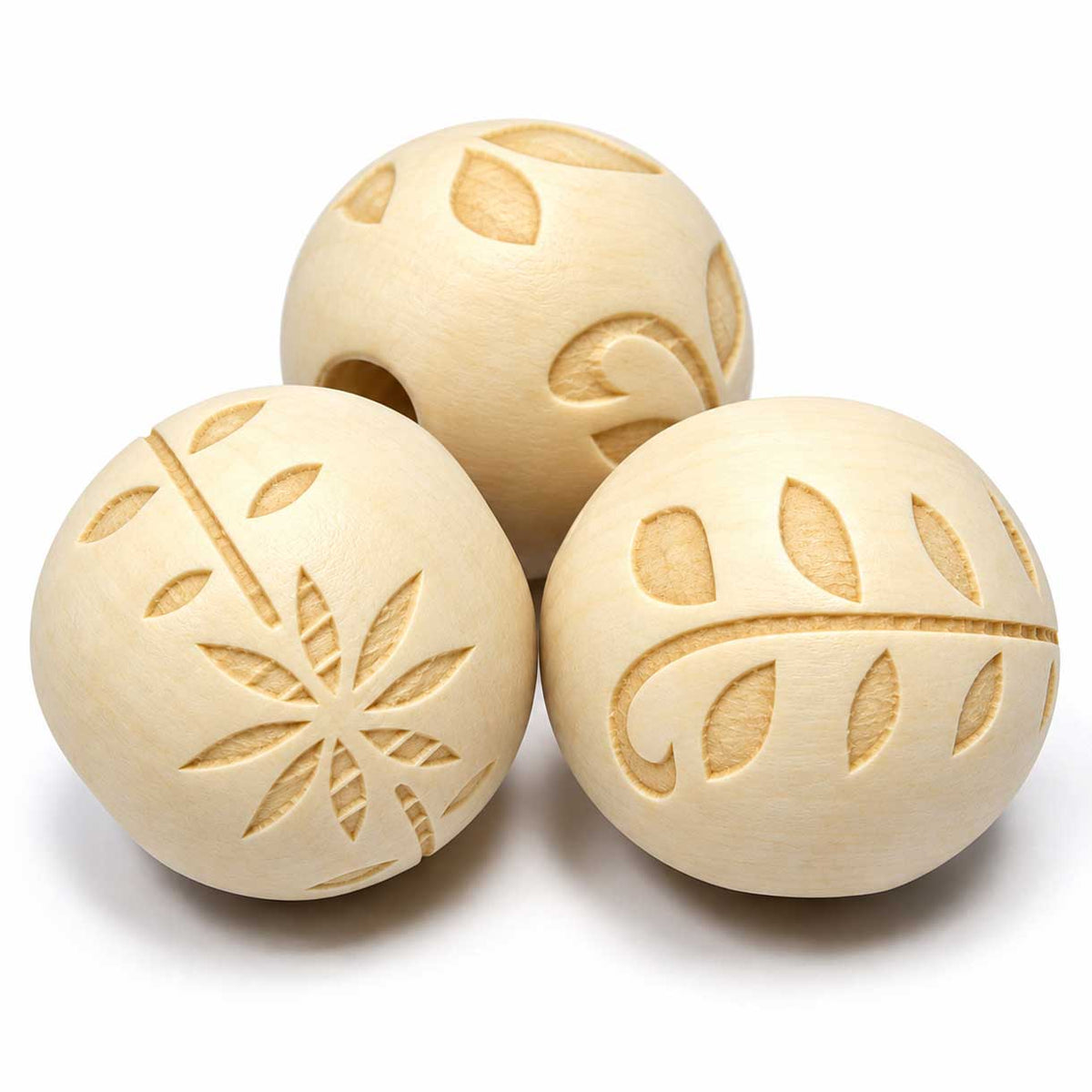 Wood Floral Bead (20 pack) China