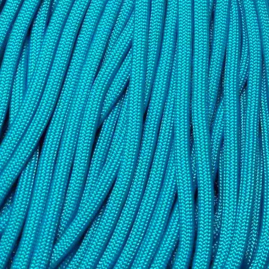 550 Paracord Neon Turquoise Made in the USA Nylon/Nylon