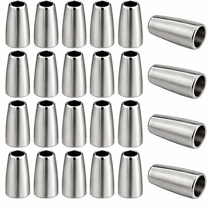 4-7 mm Platinum Alloy Cord Ends/Caps (10 Pack) 280-
