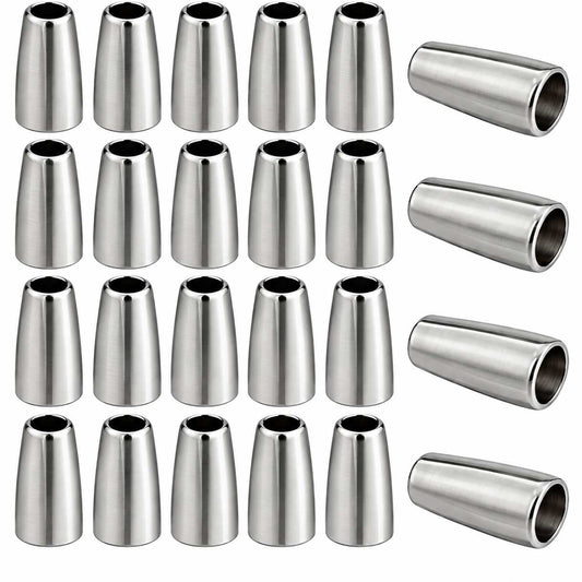 4-7 mm Platinum Alloy Cord Ends/Caps (10 Pack) 280-