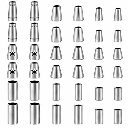 54 Pcs 9 Styles Alloy Cord Ends 280-