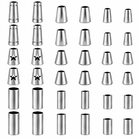 54 Pcs 9 Styles Alloy Cord Ends 280-