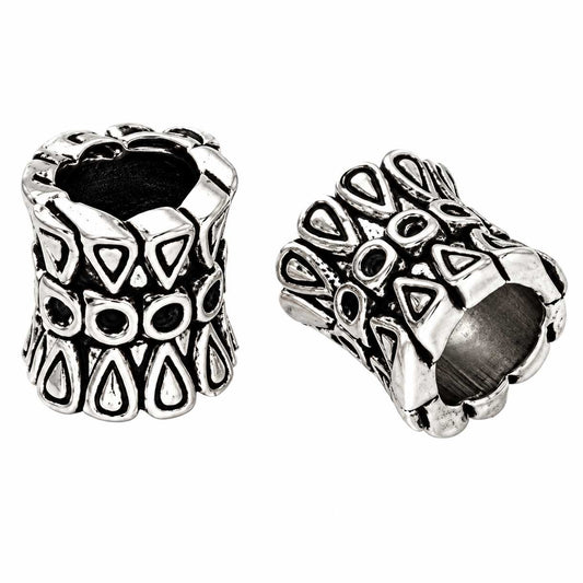 Antique Silver Alloy Column Bead/Charm (25 Pack) 280-