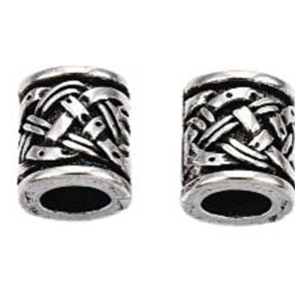 Antique Silver Column Alloy Bead/Charm (10 pack)