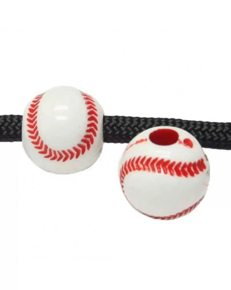 Baseball - Acrylic Bead (10 pack) - Paracord Galaxy