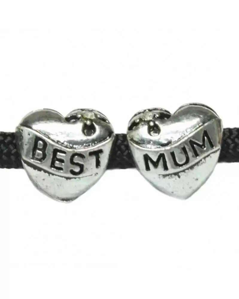 Best Mum Heart Shaped Bead (5 Pack) - Paracord Galaxy