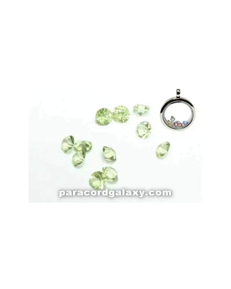 Birthstone Floating Charms Light Green (10 Pack) - Paracord Galaxy