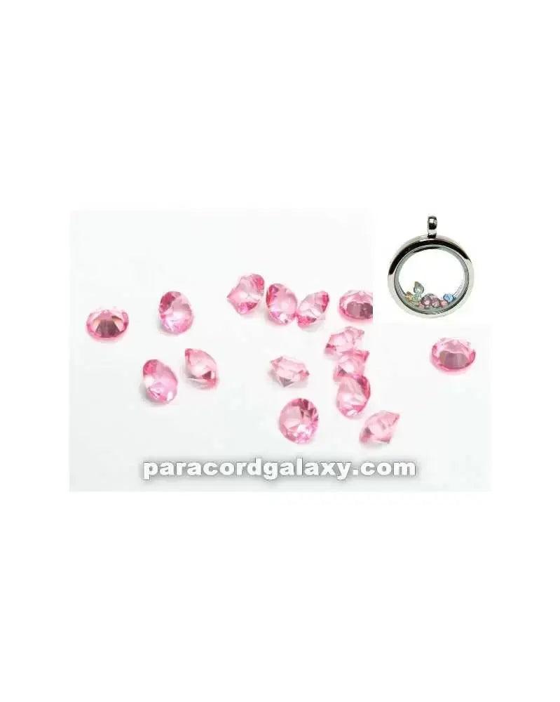 Birthstone Floating Charms Pink (10 Pack) - Paracord Galaxy