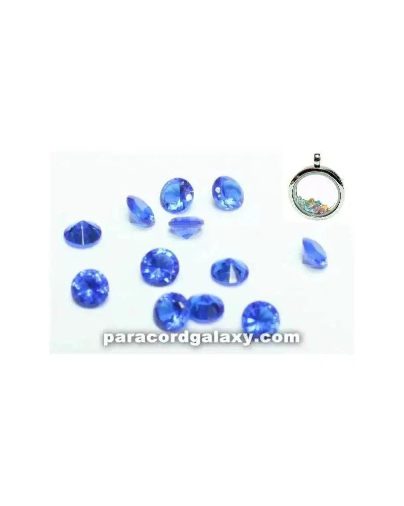 Birthstone Sapphire Blue Crystal Floating Charms (10 pack) - Paracord Galaxy