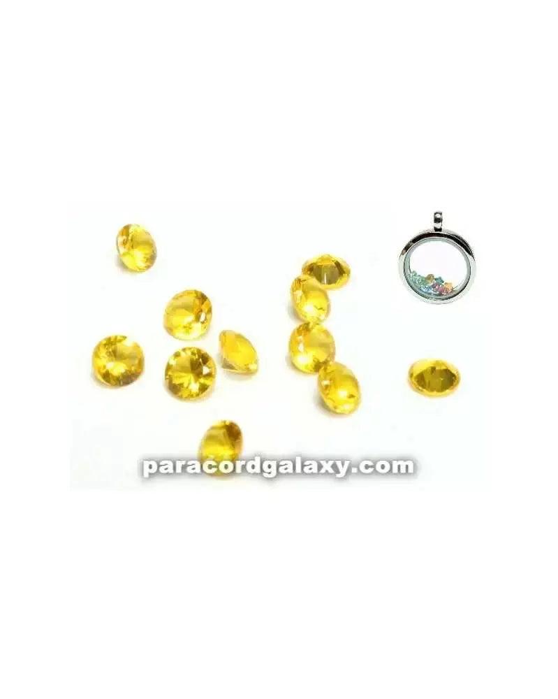 Birthstone Yellow Crystal Floating Charms (10 pack) - Paracord Galaxy