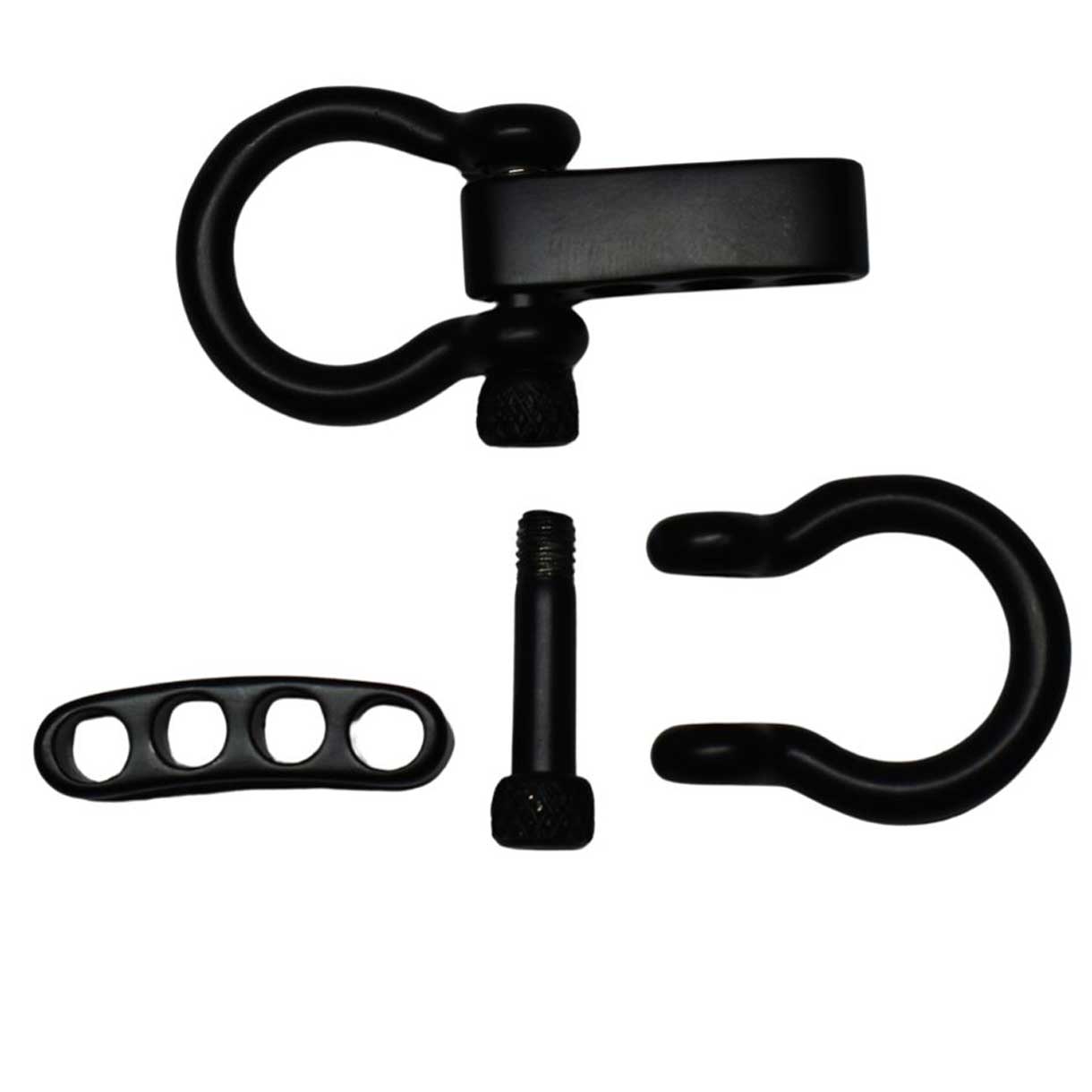 Black Stainless Steel Adjustable Bow Shackle Knurled Knob (1 Pack)