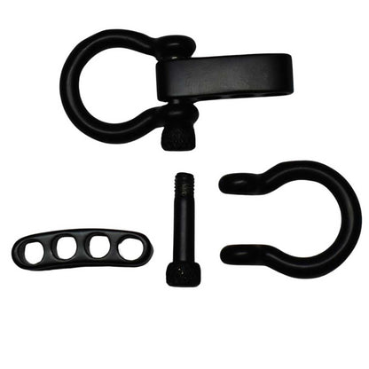 Black Stainless Steel Adjustable Bow Shackle Knurled Knob (1 Pack)