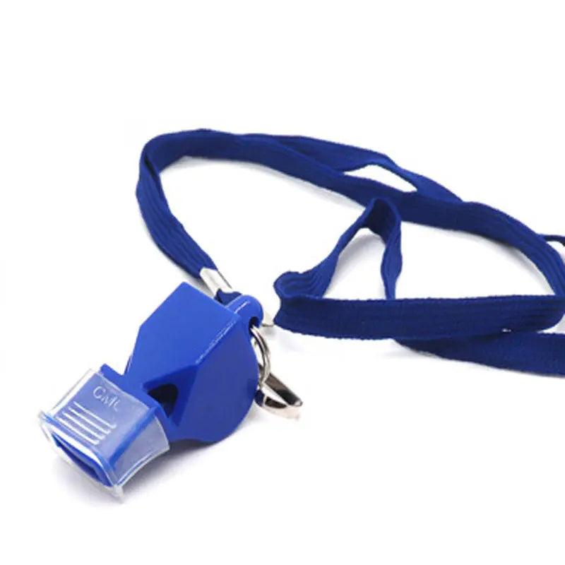 Blue Plastic Whistle with Lanyard - Paracord Galaxy
