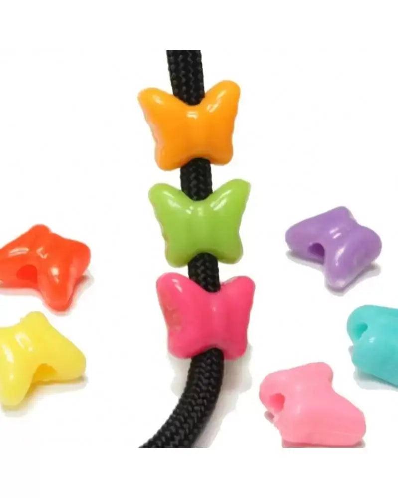 Butterfly Beads (Assorted Plastic Colors) (10 Pack) - Paracord Galaxy