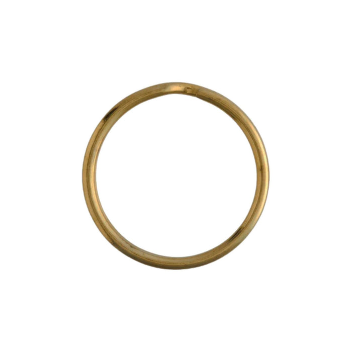 1 1/8" Rounded Edge Brass Polished Steel Split Ring 