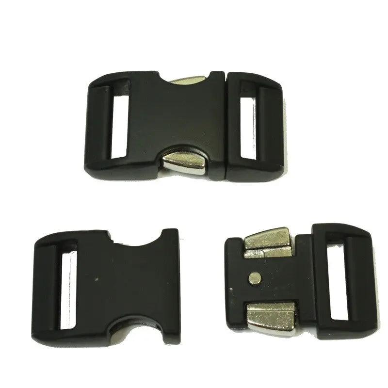 BZ 3/4 Inch Matte Black Aluminum Side Release Buckle (1 Pack) - Paracord Galaxy