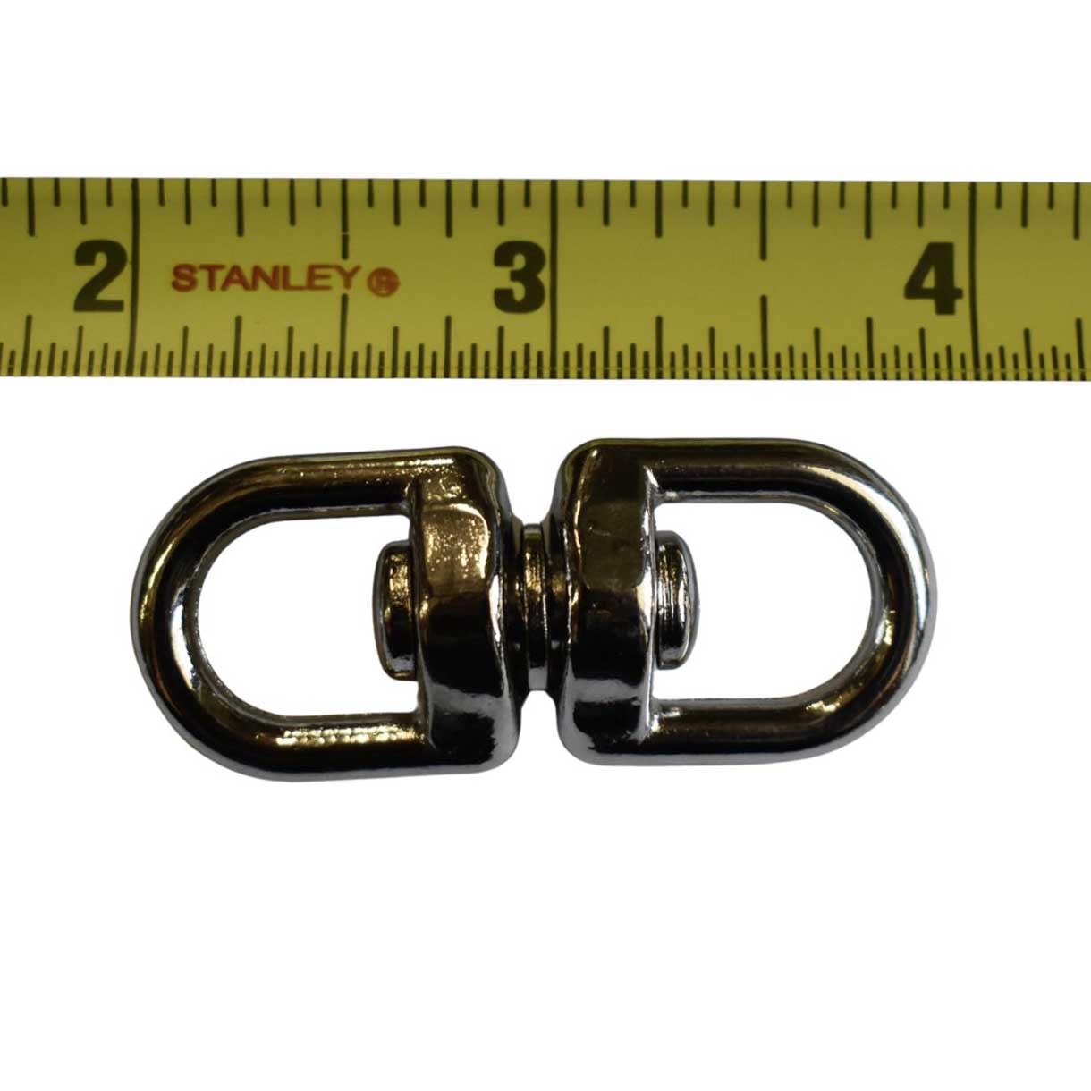 BZ 3/8" X 2" Nickel Plated Zinc Round Eye Double End Swivel (1 Pack)