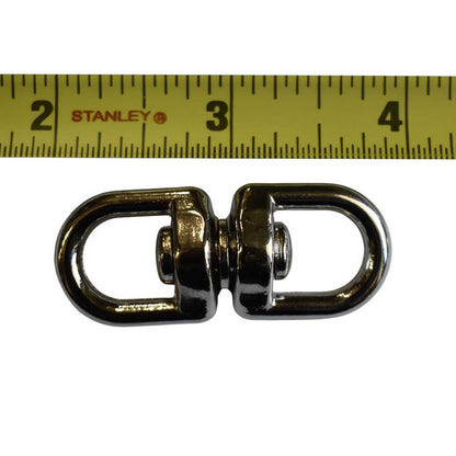 BZ 3/8" X 2" Nickel Plated Zinc Round Eye Double End Swivel (1 Pack)