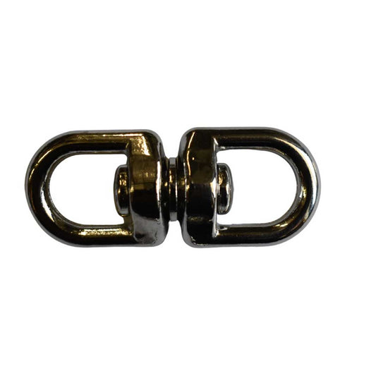 BZ 3/8" X 2" Nickel Plated Zinc Round Eye Double End Swivel (1 Pack)