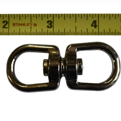 BZ 5/8" X 2 1/2" Nickel Plated Zinc Round Eye Double End Swivel (1 Pack)