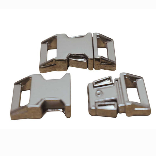 BZ High Polish 5/8" Nickel Plated Zinc Side Release Buckle (1 Pack)
