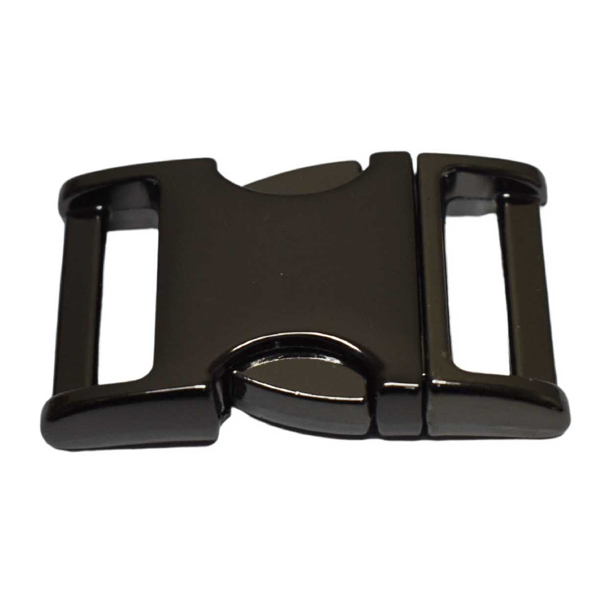 BZ High Polish Black 3/4" Nickel Plated Zinc Side Release Buckle (1 Pack)