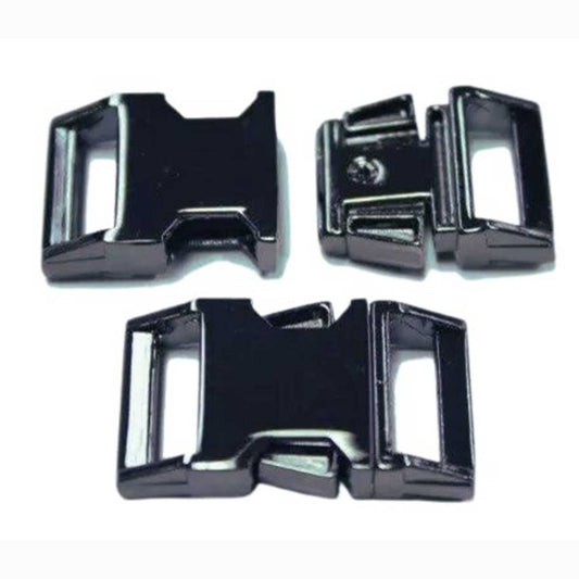 BZ High Polish Black 5/8" Nickel Plated Zinc Side Release Buckle (1 Pack)