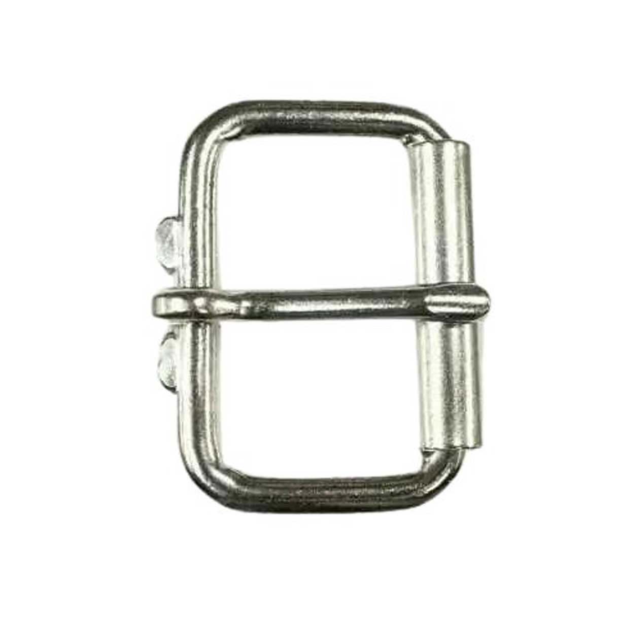 BZ Silver 1 1/2" Heavy Duty Nickel Plated Steel Roller Belt Buckle (1 Pack)