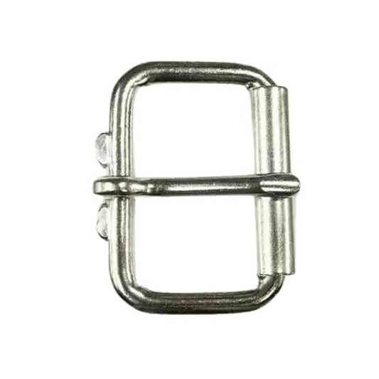 BZ Silver 1 1/2" Heavy Duty Nickel Plated Steel Roller Belt Buckle (1 Pack)