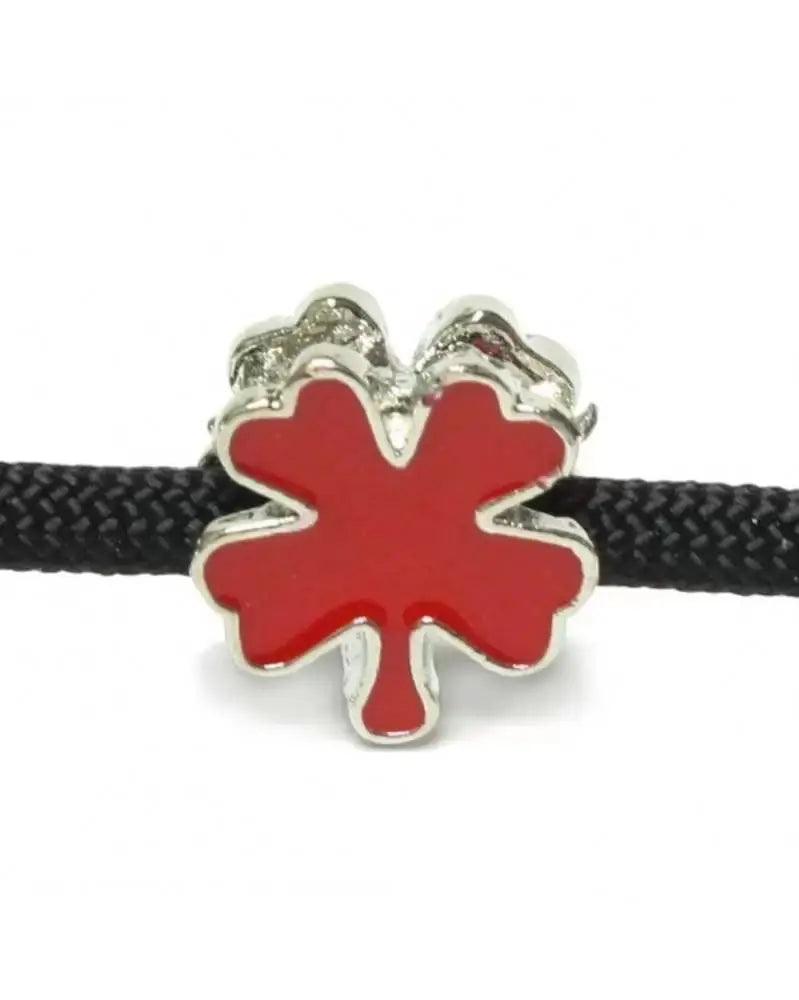 Charm Red Clover Leaf (5 pack) - Paracord Galaxy