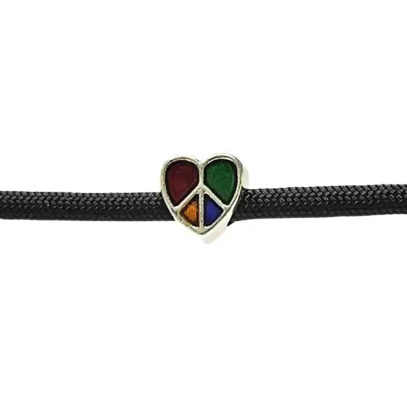 Colored Enamel Heart Bead (5 Pack) - Paracord Galaxy